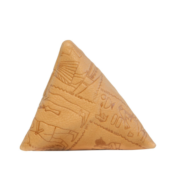 Pyramid Coin Purse in Tan Hieroglyphic Pyramid Coin Purse in Tan Hieroglyphic
