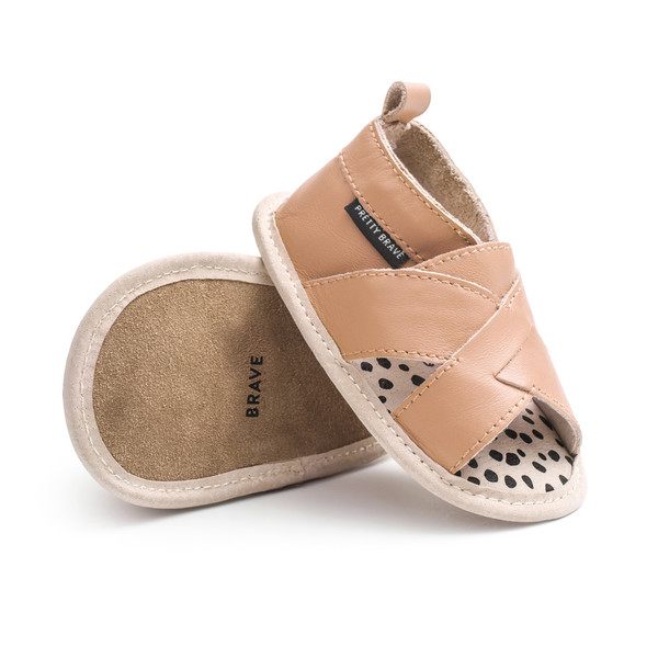 Pretty Brave Fringe Cross-Over Sandal Tan Pretty Brave Fringe Cross-Over Sandal Tan