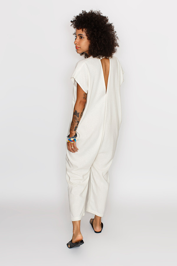 Miranda Bennett Everyday Jumpsuit, Silk Noil in Natural Miranda Bennett Everyday Jumpsuit, Silk Noil in Natural