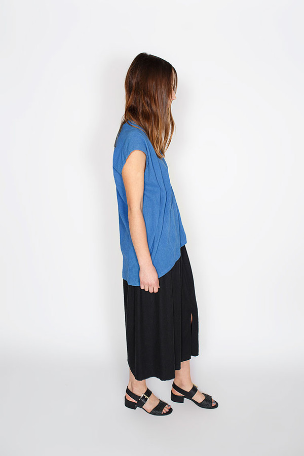Miranda Bennett Everyday Top, Cotton Gauze in Indigo Miranda Bennett Everyday Top, Cotton Gauze in Indigo
