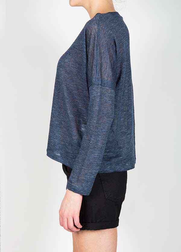 Rag & Bone - Deal Long Sleeve Tee in Indigo Rag & Bone - Deal Long Sleeve Tee in Indigo