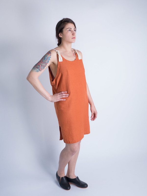 DUO NYC Vintage Orange Linen Dress DUO NYC Vintage Orange Linen Dress