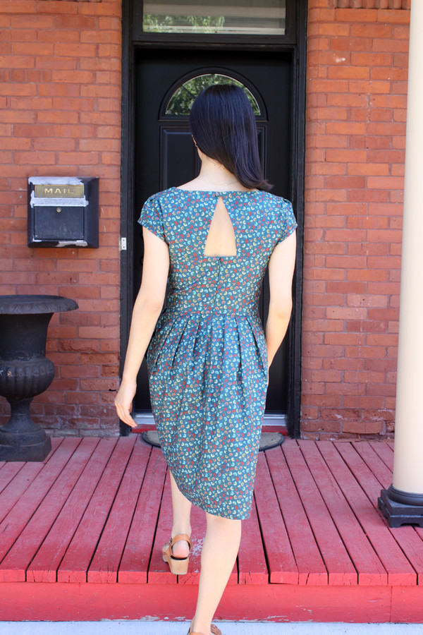 Birds of North America Macaw Dress (Teal Fans) Birds of North America Macaw Dress (Teal Fans)