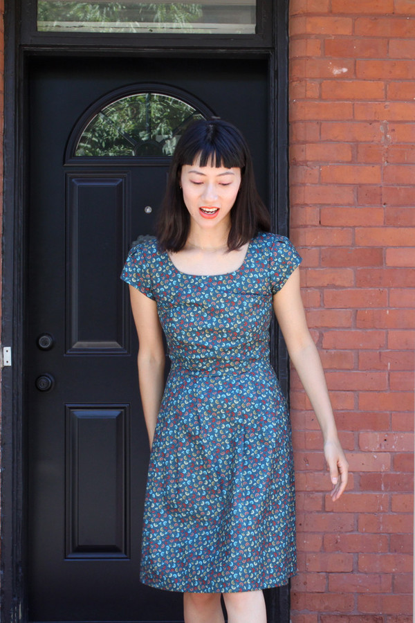 Birds of North America Macaw Dress (Teal Fans) Birds of North America Macaw Dress (Teal Fans)