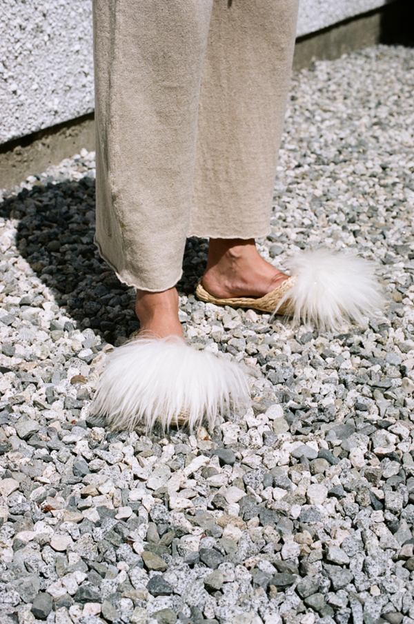 Folk Fortune Straw Slippers - lamb wool shearling Folk Fortune Straw Slippers - lamb wool shearling