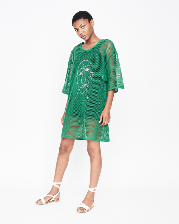 William Okpo Man Face Mesh Dress William Okpo Man Face Mesh Dress