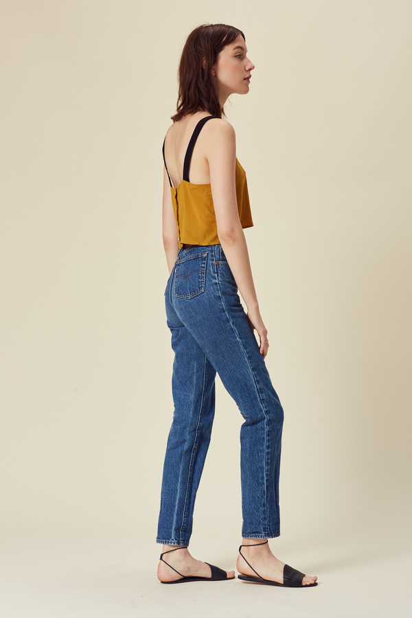 Stil. Colorblock Crop Top in Mustard Stil. Colorblock Crop Top in Mustard