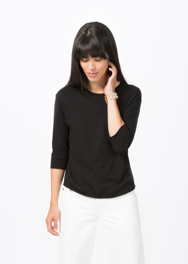 Organic by John Patrick 3/4 Sleeve Crew Neck Tee Organic by John Patrick 3/4 Sleeve Crew Neck Tee