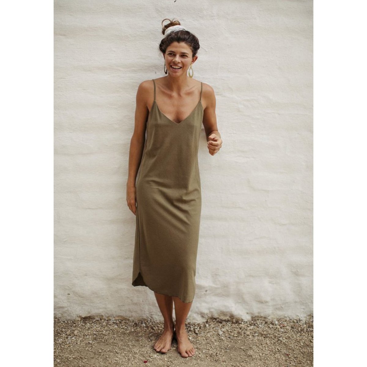 olive slip dress