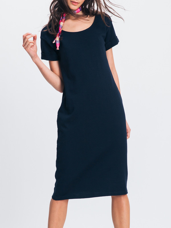 ALI GOLDEN ROLL SLEEVE T-SHIRT DRESS ALI GOLDEN ROLL SLEEVE T-SHIRT DRESS