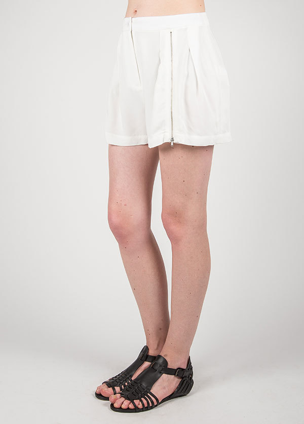 Something Else - Zippered Front Short in Ivory Something Else - Zippered Front Short in Ivory