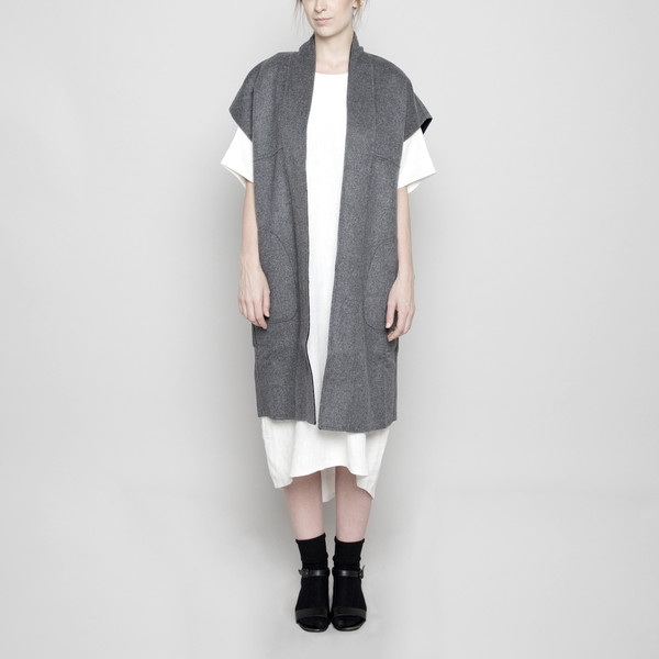 7115 by Szeki Reversible Kimono Vest FW16 7115 by Szeki Reversible Kimono Vest FW16
