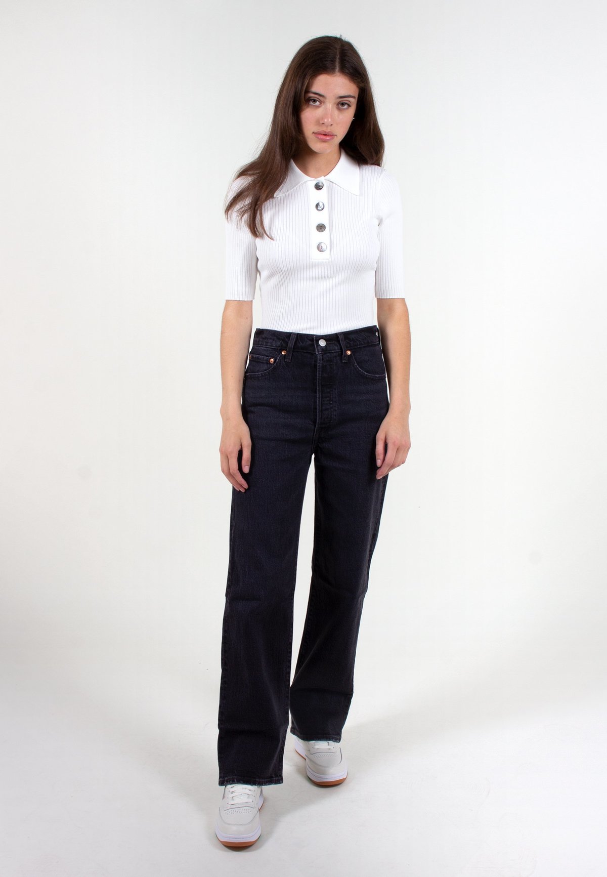 NOBODY DENIM Chelsea Polo Top - Ivory 