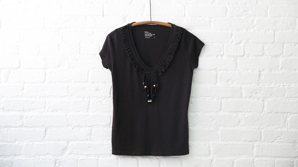 Leon & Harper Tintin Washed Black Fringe Shirt Leon & Harper Tintin Washed Black Fringe Shirt