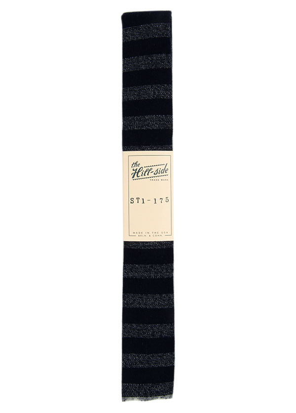 The Hill-Side - Selvedge Covert Stripe Necktie, Indigo The Hill-Side - Selvedge Covert Stripe Necktie, Indigo