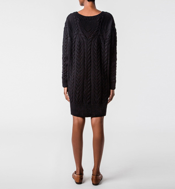 Ryan Roche Fisherman Sweater Black Ryan Roche Fisherman Sweater Black