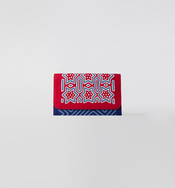 Mola Sasa Mola Denim Clutch Red Mola Sasa Mola Denim Clutch Red