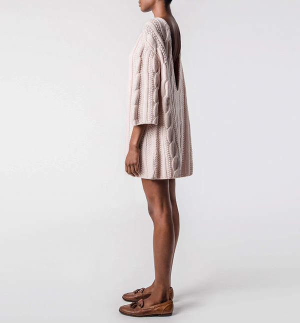 Ryan Roche V-Back Sweater Apricot Ryan Roche V-Back Sweater Apricot