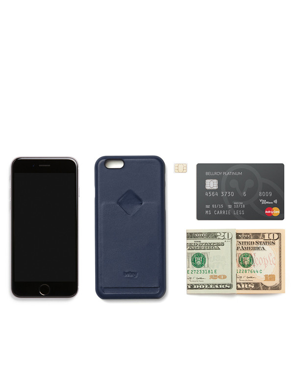 Bellroy Phone Case i6 1 Card Blue Steel Bellroy Phone Case i6 1 Card Blue Steel