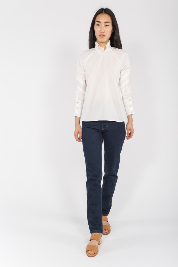 Suzanne Rae Ruffle Neck Raglan Top Suzanne Rae Ruffle Neck Raglan Top