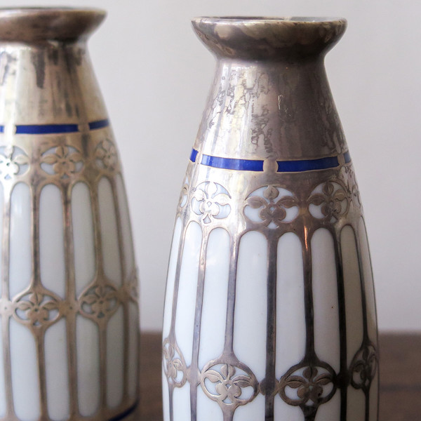 Erica Tanov silver overlay vases Erica Tanov silver overlay vases