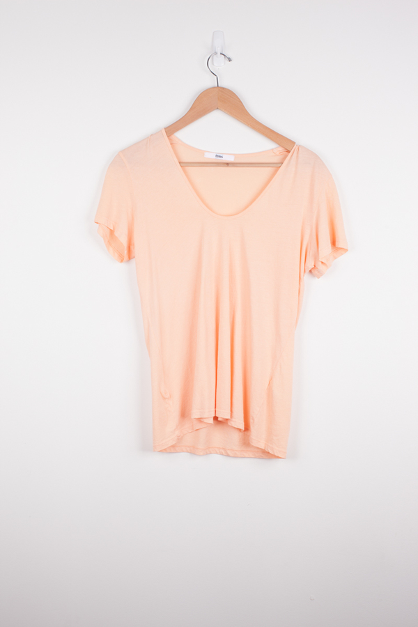 Fitted U Tee in Apricot Fitted U Tee in Apricot