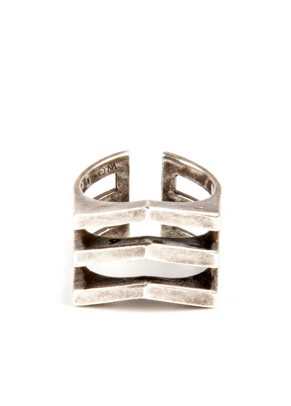 TomTom Jewelry - The Chevron Mini Ring in Oxidized Silver TomTom Jewelry - The Chevron Mini Ring in Oxidized Silver
