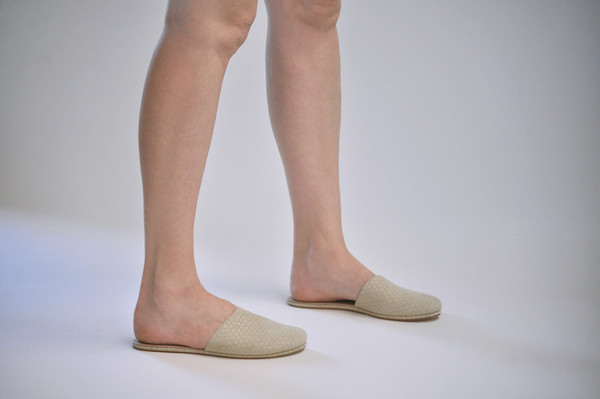 The Palatines Shoes Cognitio Mule - Beige Hex Leather The Palatines Shoes Cognitio Mule - Beige Hex Leather