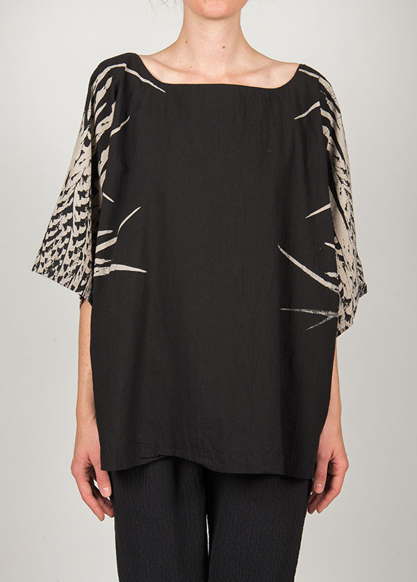 Uzi - Feather Kimono in Black Uzi - Feather Kimono in Black