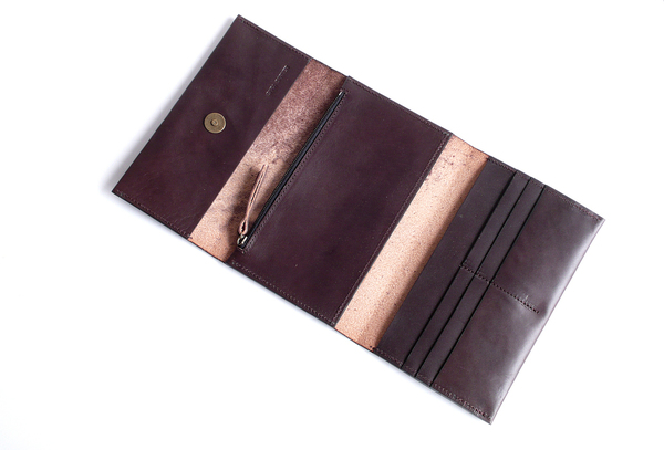 Sara Barner Large Trifold Wallet - Dark Brown Sara Barner Large Trifold Wallet - Dark Brown