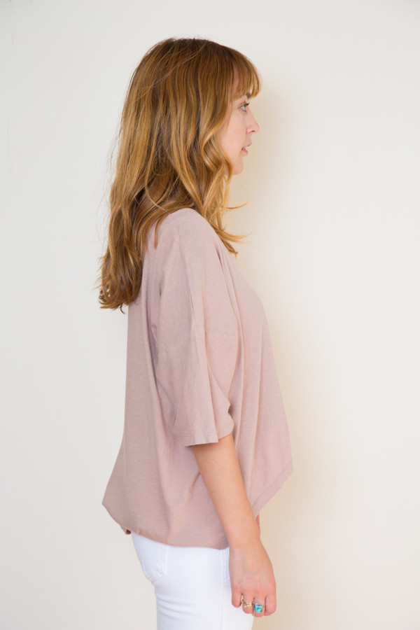 Atelier Delphine Oversized Boyfriend Tee in Mauve Taupe Atelier Delphine Oversized Boyfriend Tee in Mauve Taupe