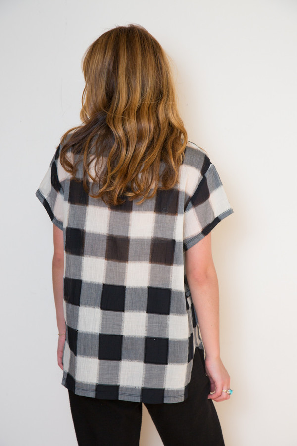 Stateside Gauze Plaid Blouse Stateside Gauze Plaid Blouse