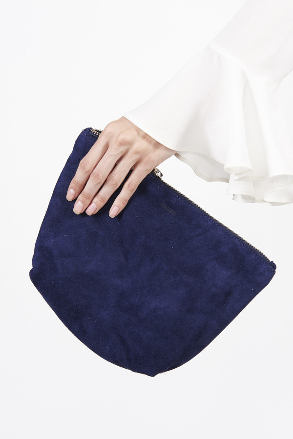 Medium Stash Clutch - Midnight Suede Medium Stash Clutch - Midnight Suede