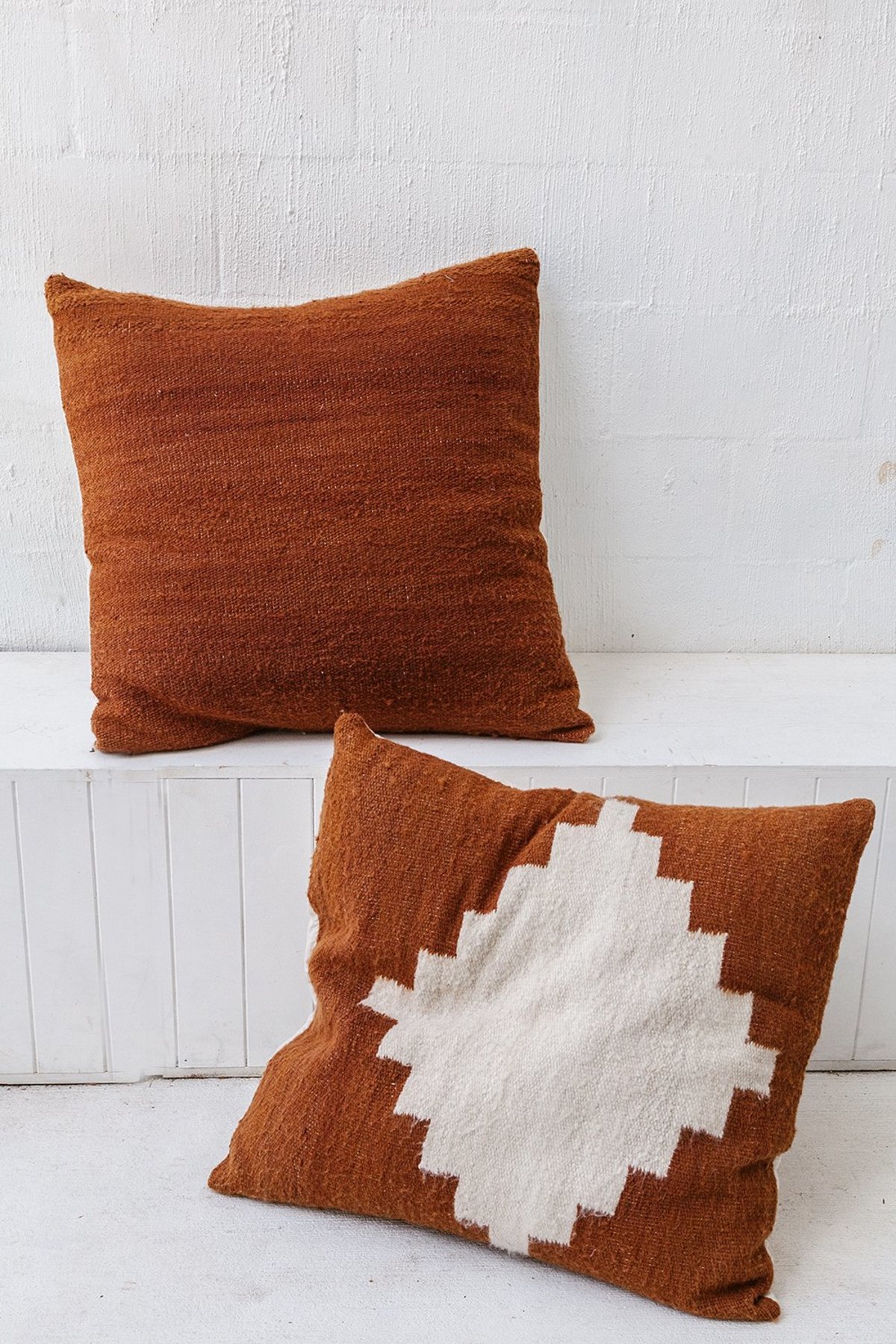 rust colour cushions