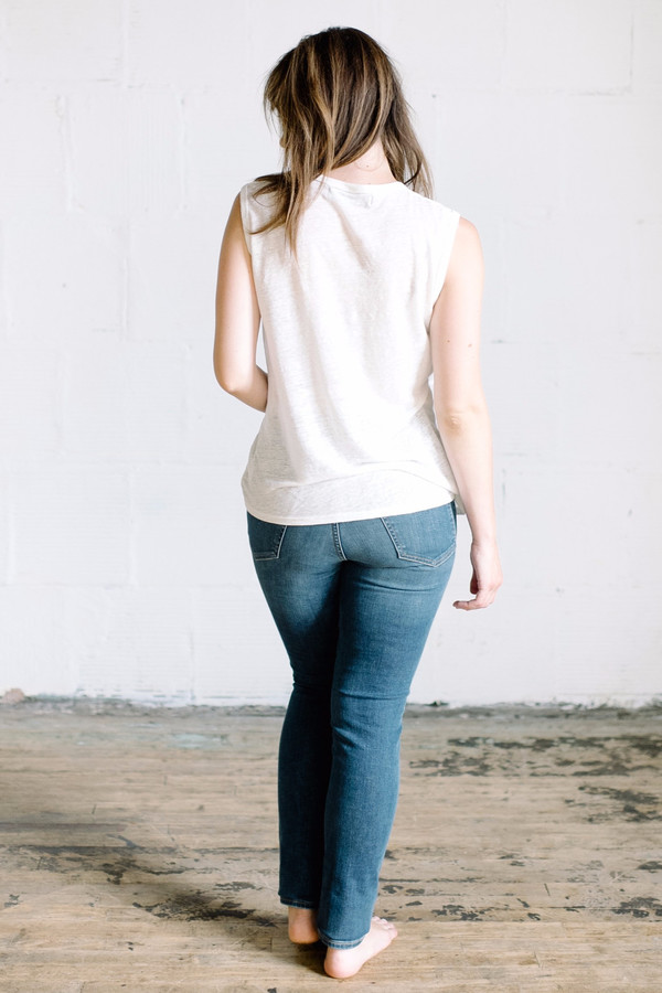 Groceries Apparel Linen Tank // White Groceries Apparel Linen Tank // White