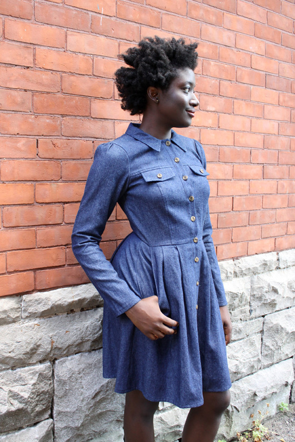 Birds of North America Hoatzin Dress (Dark Wash) POP-UP SALE Birds of North America Hoatzin Dress (Dark Wash) POP-UP SALE