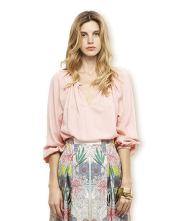 Corey - 'Elisa' Pink Poet Blouse Corey - 'Elisa' Pink Poet Blouse