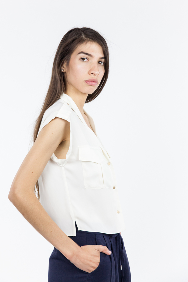 L'Academie Safari Crop Top - Ivory L'Academie Safari Crop Top - Ivory