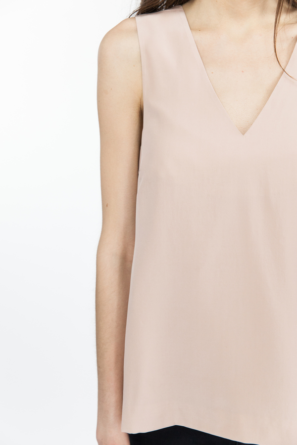 TY-LR The Luxe Silk Sleeveless Top - Sunsand TY-LR The Luxe Silk Sleeveless Top - Sunsand