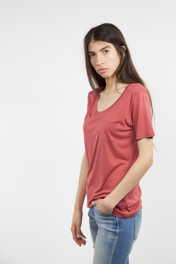 Just Female River Tee - Marsala Red Just Female River Tee - Marsala Red
