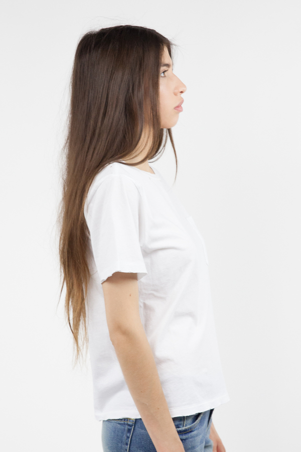 AMO Tomboy Pkt Tee - White AMO Tomboy Pkt Tee - White