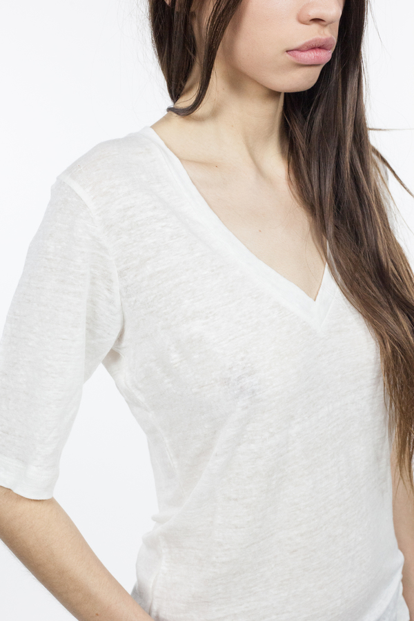 Emerson Fry Luxe Emerson Tee - White Linen Emerson Fry Luxe Emerson Tee - White Linen