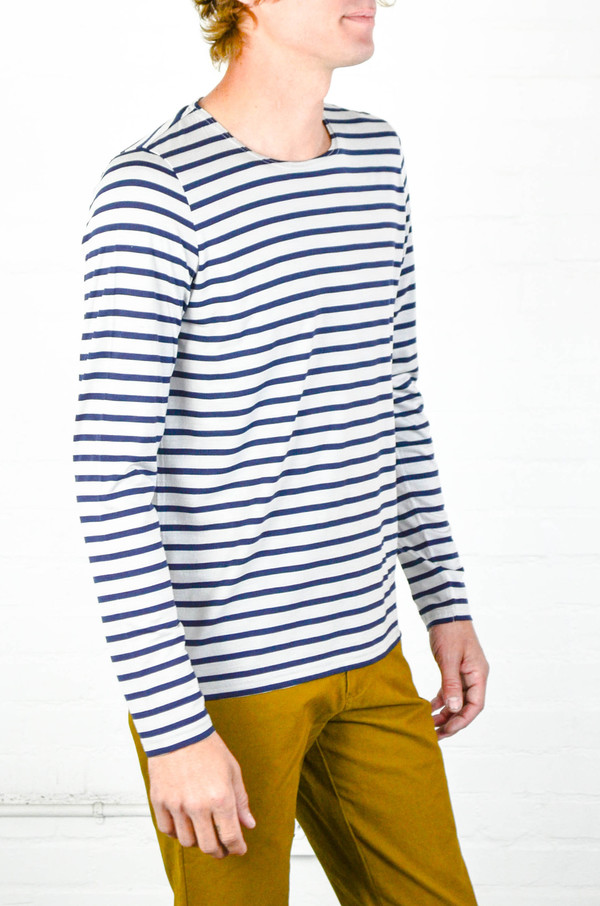 Apolis Striped Merino Wool Long Sleeve Shirt Apolis Striped Merino Wool Long Sleeve Shirt
