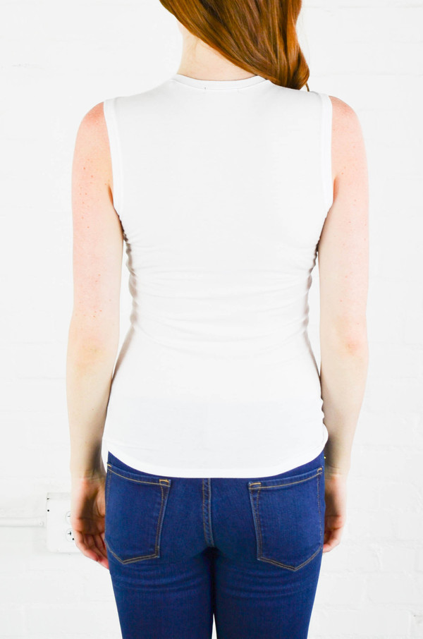 ATM Anthony Thomas Melillo ATM White Sleeveless Henley ATM Anthony Thomas Melillo ATM White Sleeveless Henley