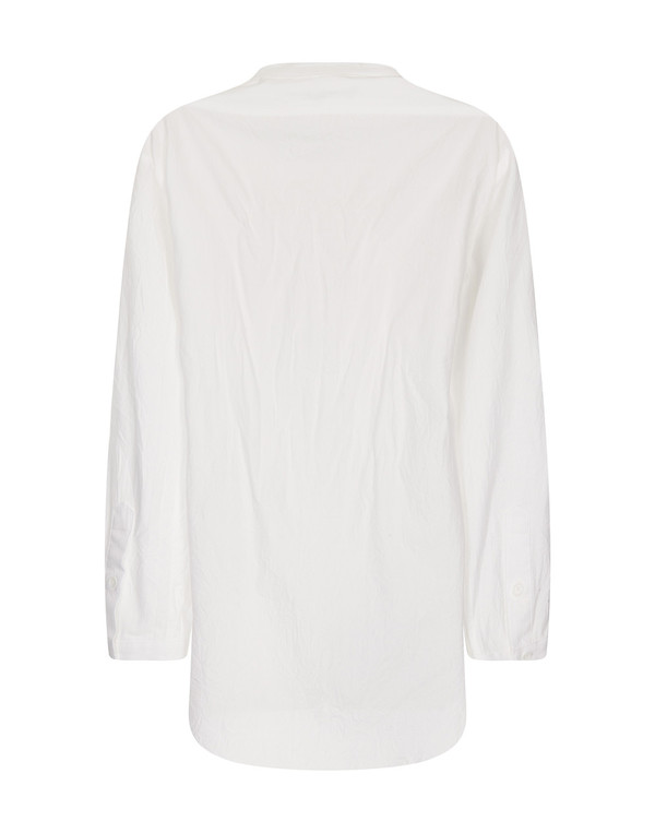 Apiece Apart Augustina White Collarless Shirt Apiece Apart Augustina White Collarless Shirt