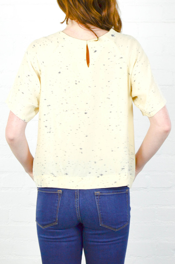 Kamperett Refraction Print Stratus Silk Raglan Shirt Kamperett Refraction Print Stratus Silk Raglan Shirt