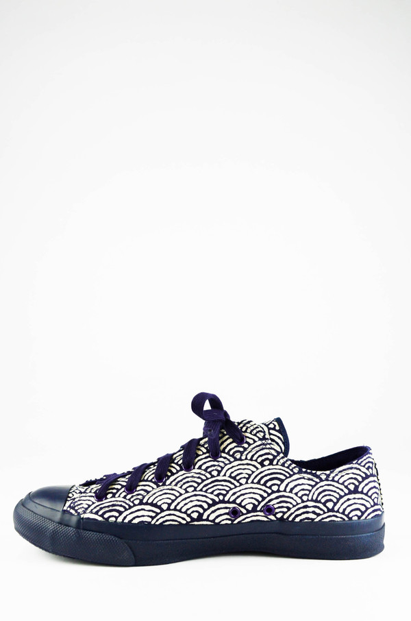 Men's Naked and Famous Kimono Waves Print Japan Sneaker Men's Naked and Famous Kimono Waves Print Japan Sneaker