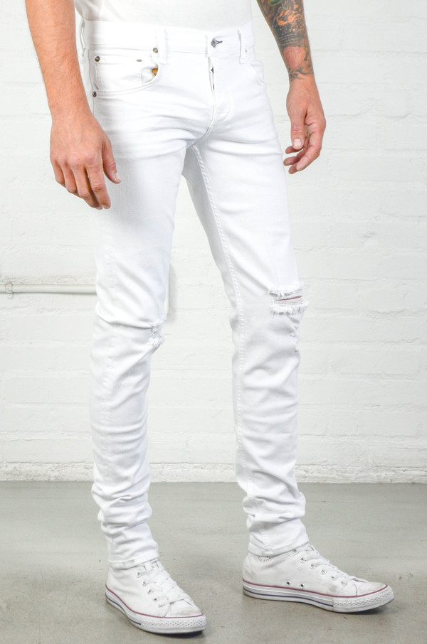 Men's Rag and Bone Aged White FIT 1 Men's Rag and Bone Aged White FIT 1