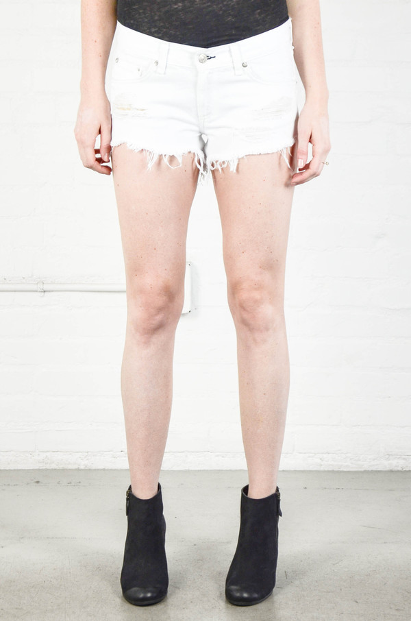 Rag and Bone Cut Off Short in White Marin Rag and Bone Cut Off Short in White Marin