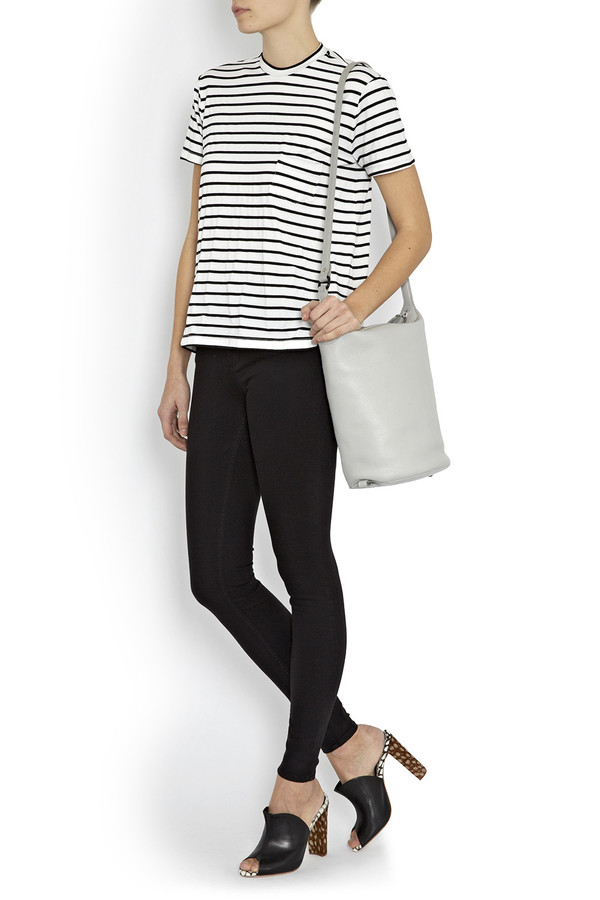 Heidi Merrick - Black Stripe 'Belmont' Tee Heidi Merrick - Black Stripe 'Belmont' Tee